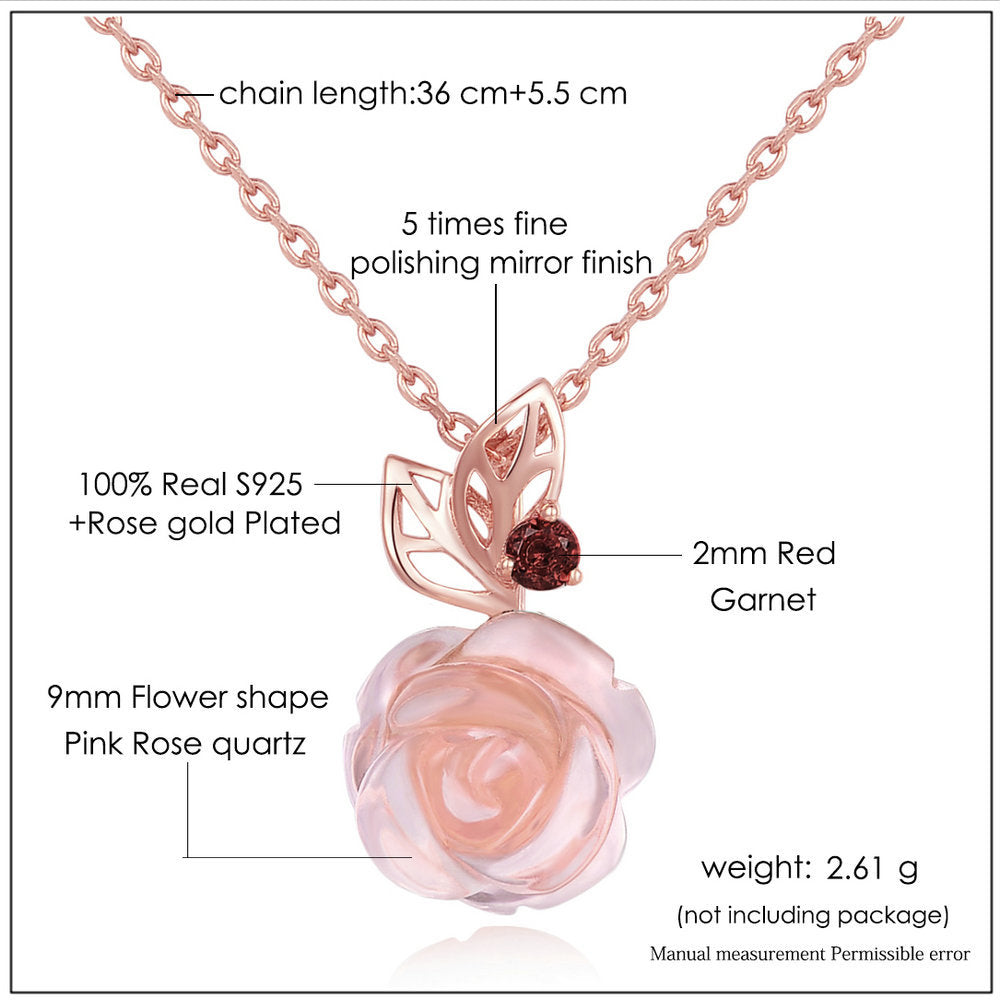 Rose Hibiscus Pendant Necklace