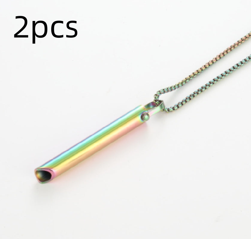 Curaçao Steel adjustable breathing Necklace