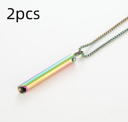 Curaçao Steel adjustable breathing Necklace