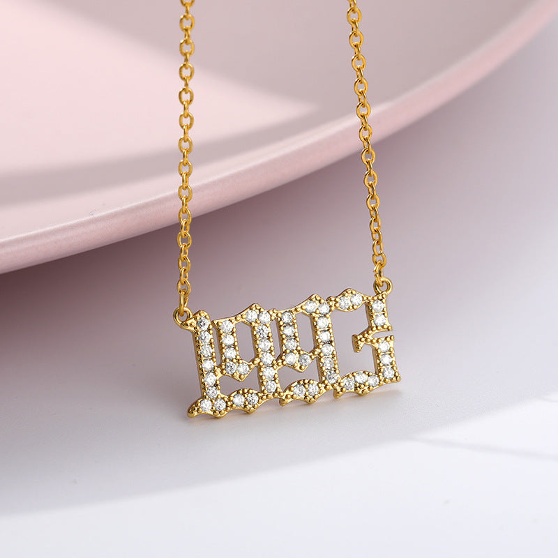 Year number necklace