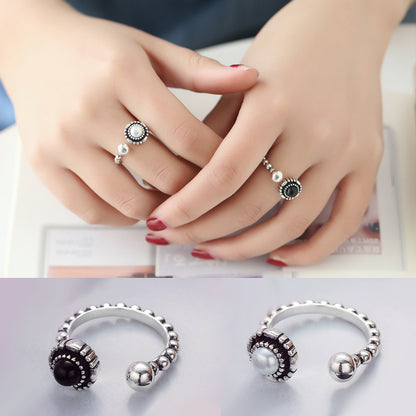 Curaçao black onyx chain Ring