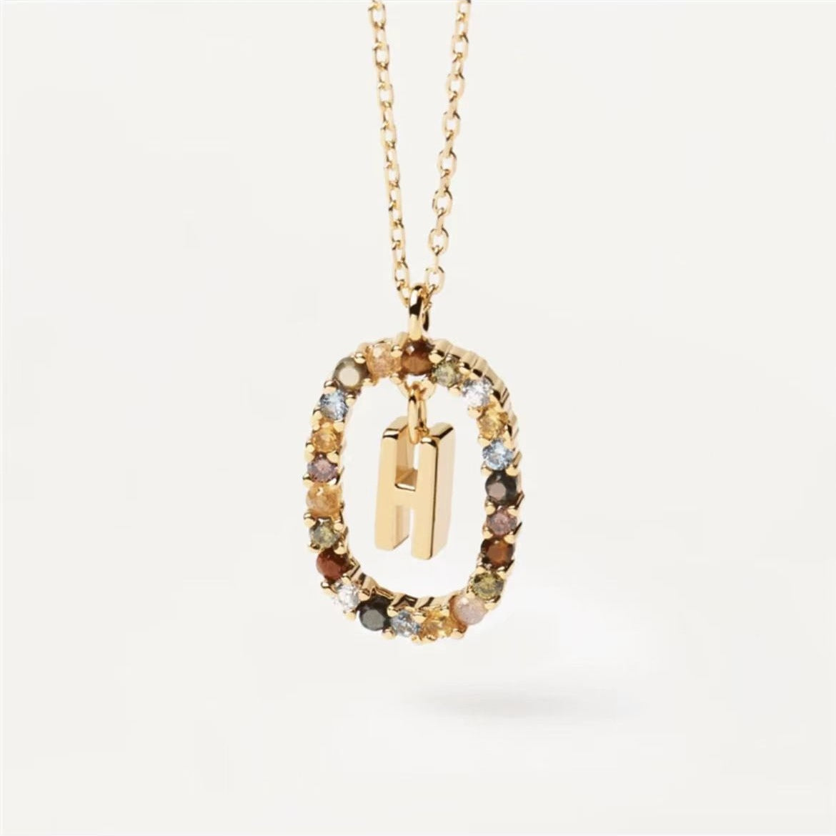 Curaçao colored rhinestone necklace