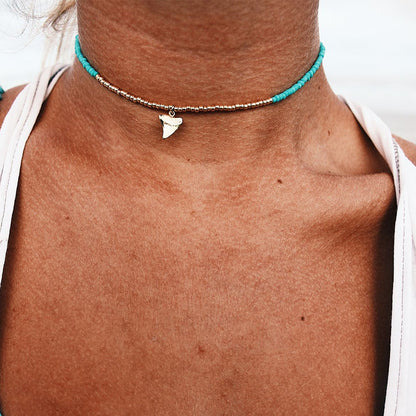 Curaçao alloy small shark Necklace