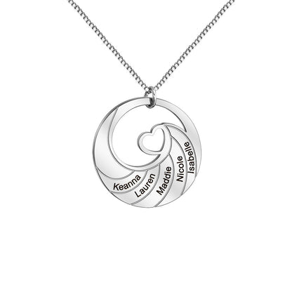 Curaçao circle spiral necklace