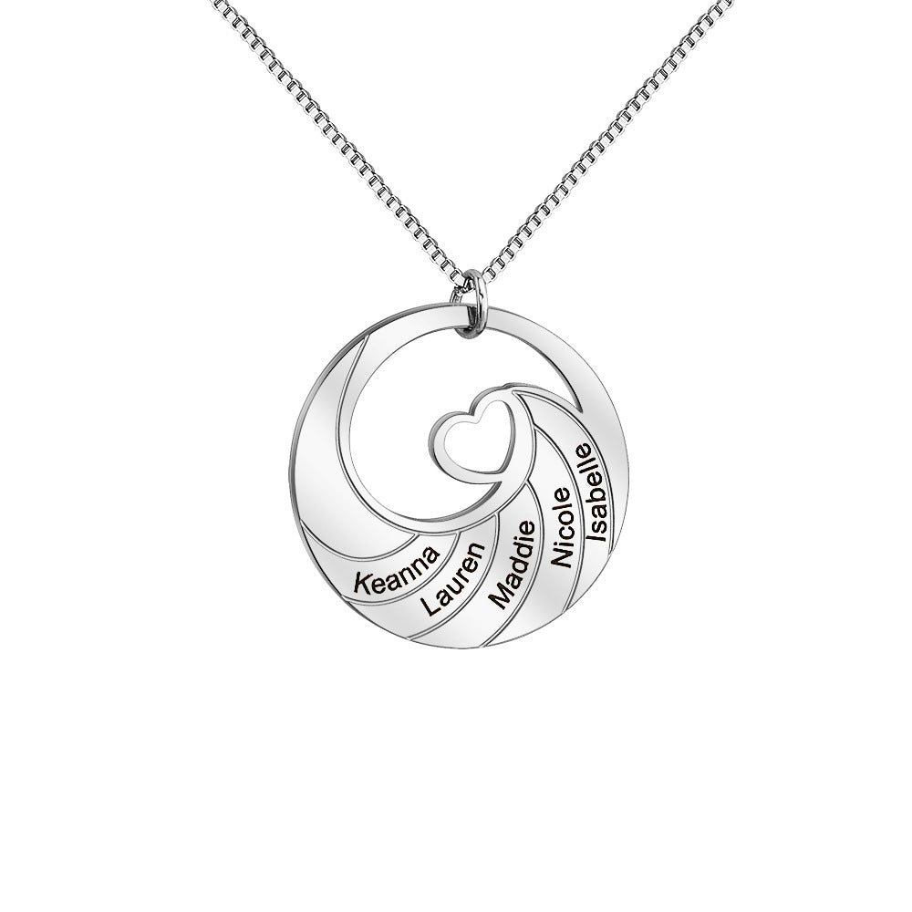 Curaçao circle spiral necklace