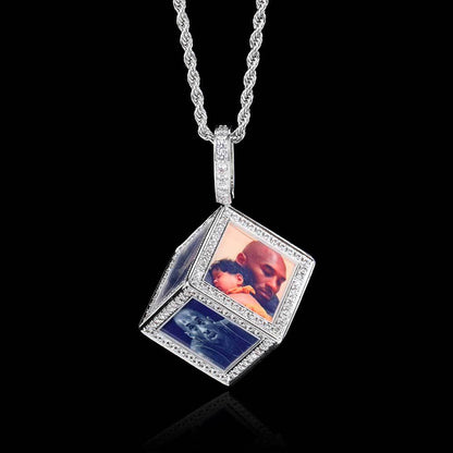 Curaçao cube memory pendant Necklace