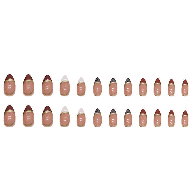 Curaçao Gold almond nail Island Style