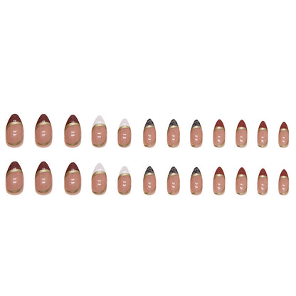 Curaçao Gold almond nail Island Style