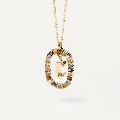 Curaçao colored rhinestone necklace