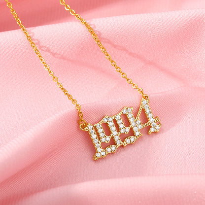 Year number necklace