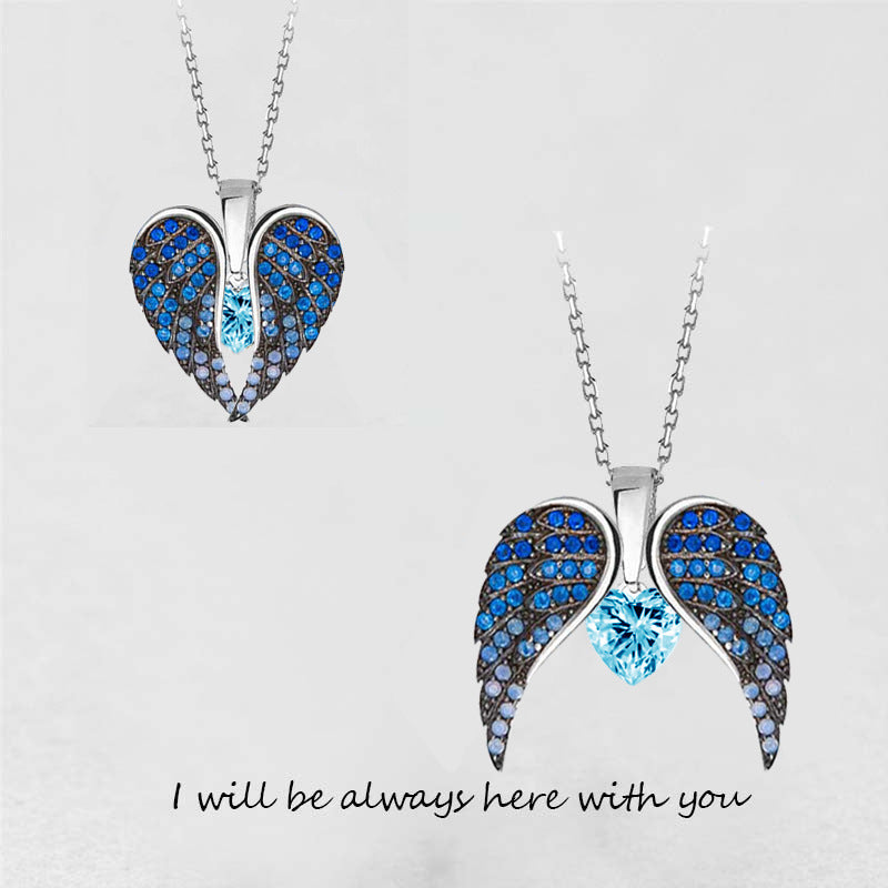 Curaçao Heart Angel wings Necklace