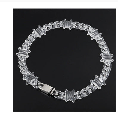 Curaçao Steel clear barbed Necklace