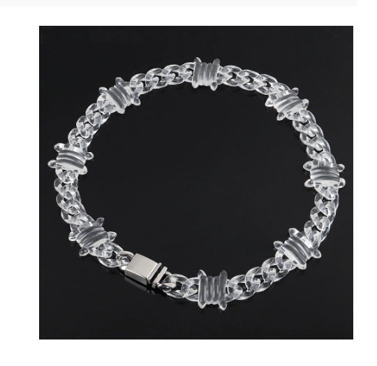 Curaçao Steel clear barbed Necklace