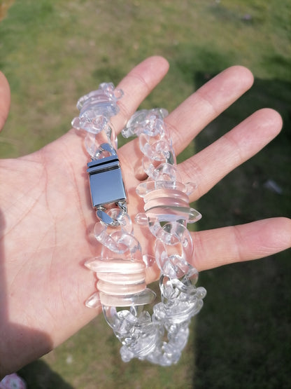 Curaçao Steel clear barbed Necklace