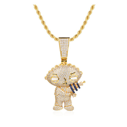 Curaçao cartoon character pendant