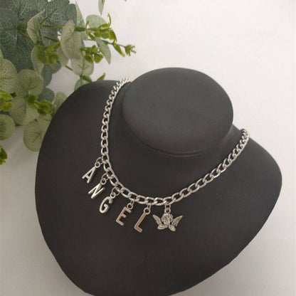 Curaçao Angel Letter pendant Necklace