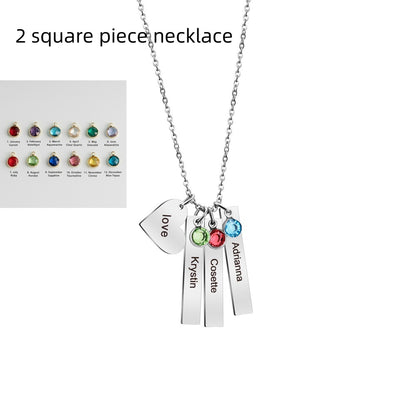Curaçao Heart birthday stone Necklace