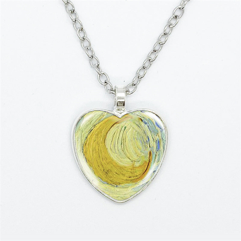 Curaçao Heart artistic style Necklace