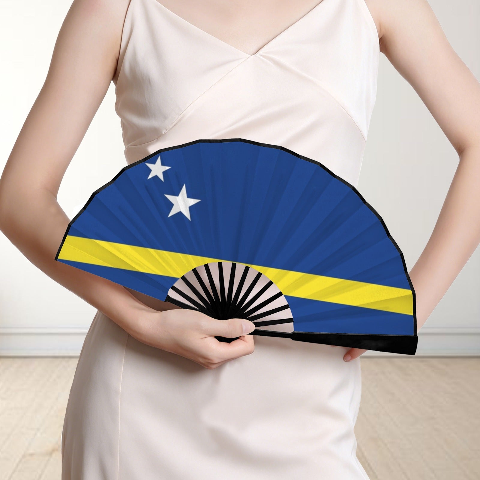 Curacao Travel Folding Fan