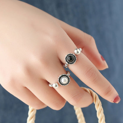 Curaçao black onyx chain Ring