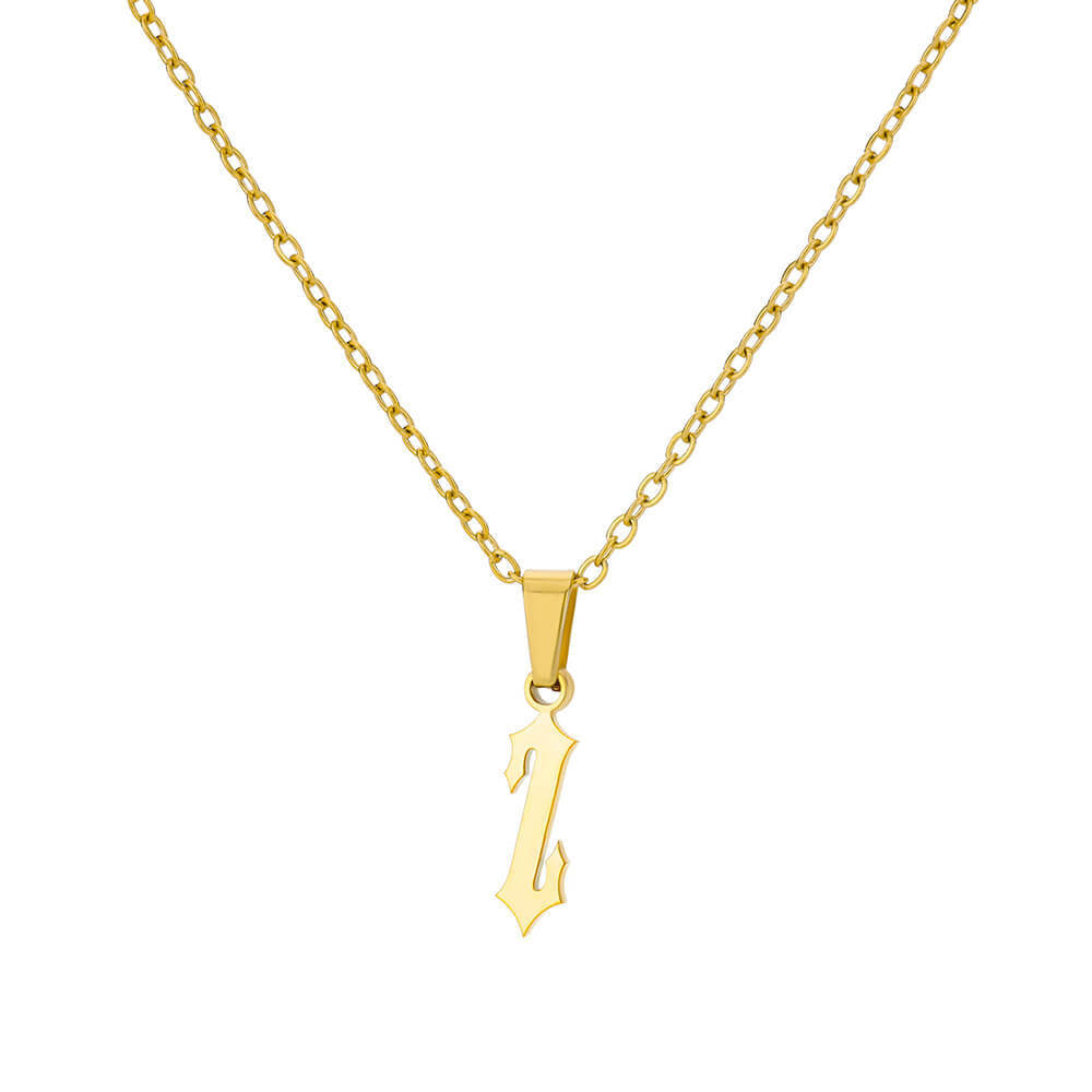 Curaçao Letter Ancient English Necklace