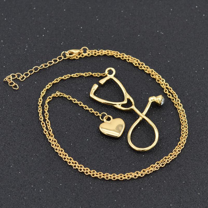 Curaçao creative ecg stethoscope Necklace