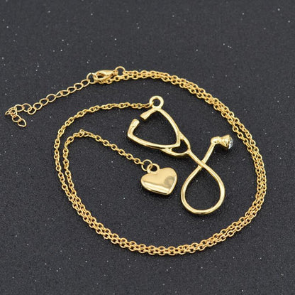 Curaçao creative ecg stethoscope Necklace