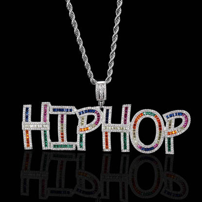 Curaçao colorful square zirconia Necklace