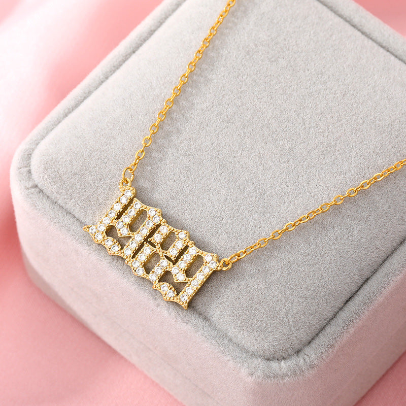 Year number necklace