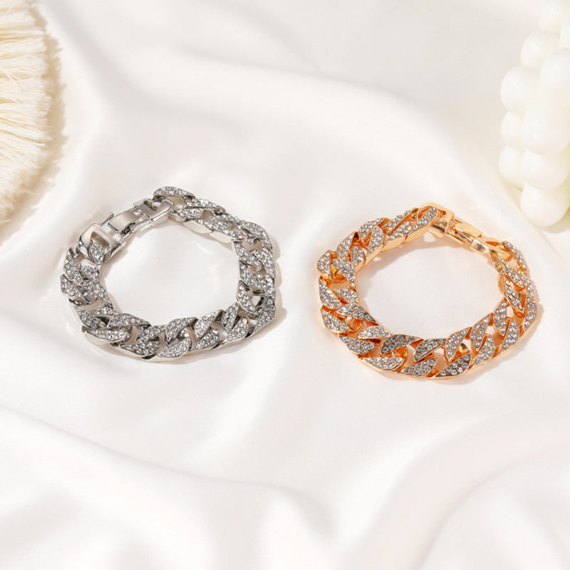 Curaçao Crystal Gold cuban Bracelet