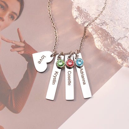 Curaçao Heart birthday stone Necklace