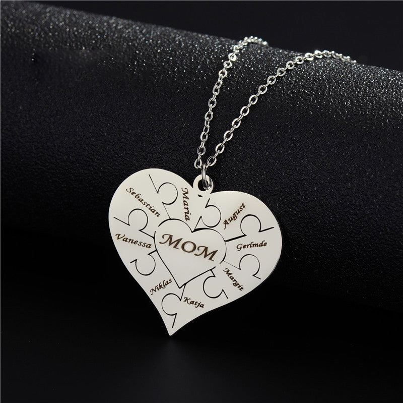 Curaçao Heart Steel creative Necklace