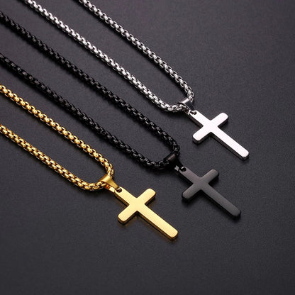 Curaçao Steel cross titanium Necklace