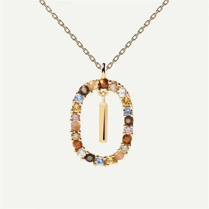Curaçao colored rhinestone necklace