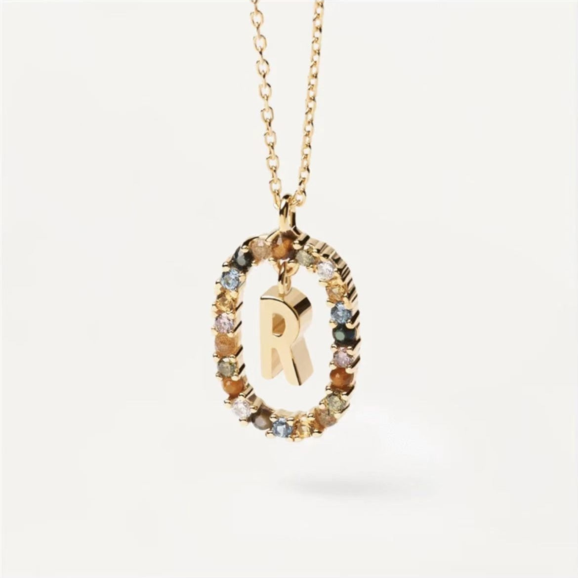 Curaçao colored rhinestone necklace
