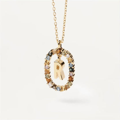 Curaçao colored rhinestone necklace