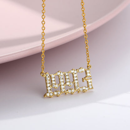 Year number necklace