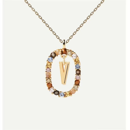 Curaçao colored rhinestone necklace