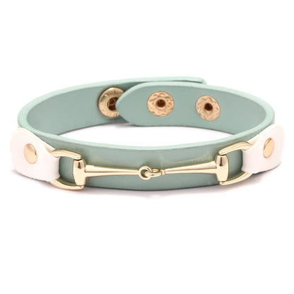 Leopard head U-shaped alloy simple bracelet