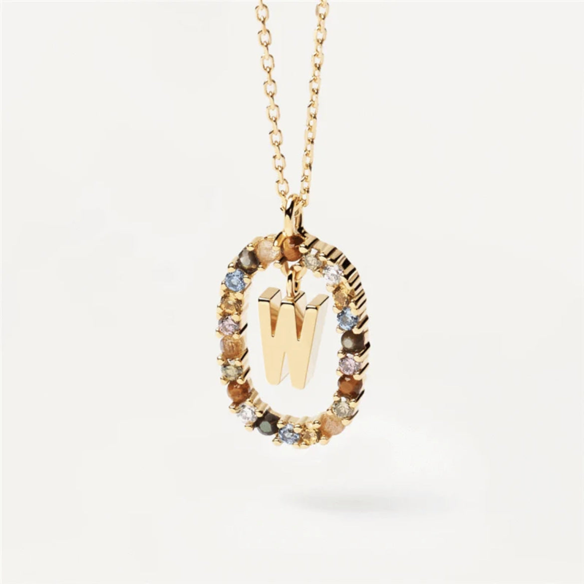 Curaçao colored rhinestone necklace