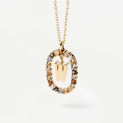Curaçao colored rhinestone necklace