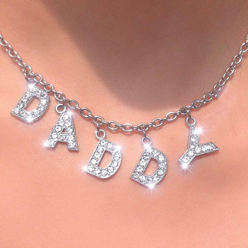 Curaçao Angel Letter bling Necklace