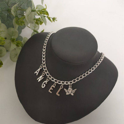 Curaçao Angel Letter pendant Necklace