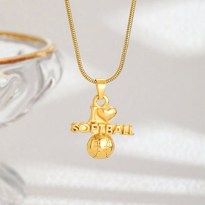 Curaçao Steel basketball football Necklace
