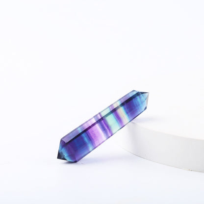 Natural Crystal Column Colored Purple Fluorite Column