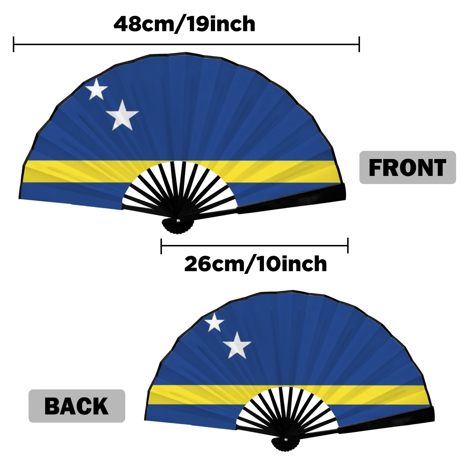Curacao Travel Folding Fan