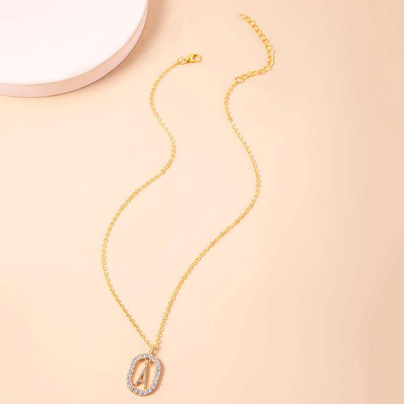 Curaçao Letter Crystal necklace