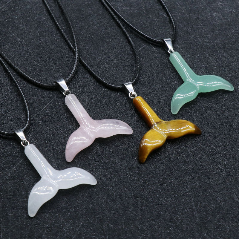 Curaçao Crystal fishtail necklace