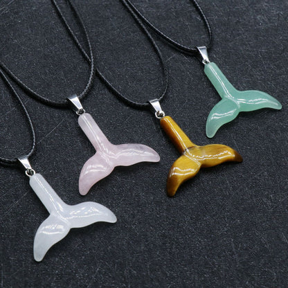 Curaçao Crystal fishtail necklace