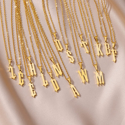 Curaçao Letter Ancient English Necklace